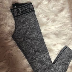 Pink Victoria’s Secret Gray Leggings
